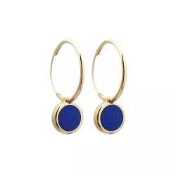 Boucles d'oreilles créoles personnalisées lapis lazuli