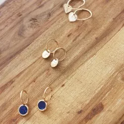 Boucles d'oreilles créoles personnalisées plaqué or