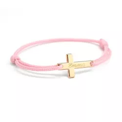Cross Cord Bracelet - Gold...