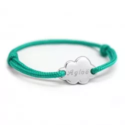 Bracelet cordon à personnaliser le kids nuage argent