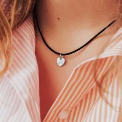 collier cordon personnalisé initiale argent