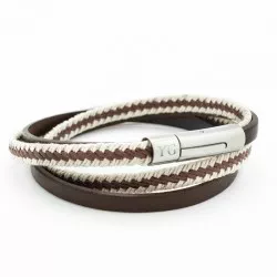 bracelet homme cuir gravé