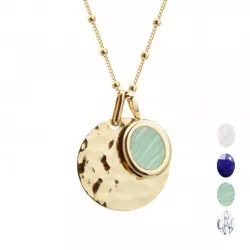 Collier personnalisé pierre et chaine perlée