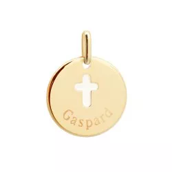 pendentif personnalisé croix laqué ivoire