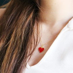 Petite boite rouge cœur personnalisée - Boite bijoux cœur photo