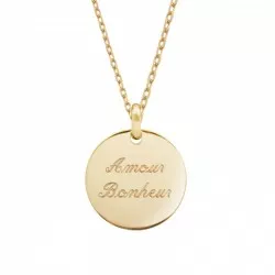 collier médaille plaqué or à graver