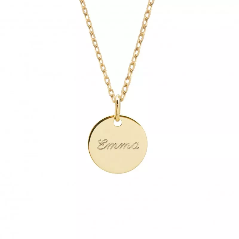 Collier petite médaille à graver