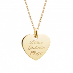 Heart Medal Long Necklace -...