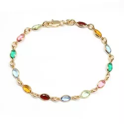 Bracelet plaqué or 18 carats et cristal