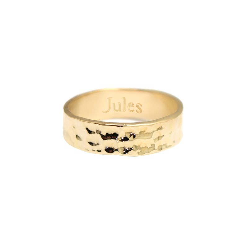 Bague Simple Personnalisable PROSTEEL - Acier Inoxydable Plaqué Or, Largeurs 2 à 8 Mm