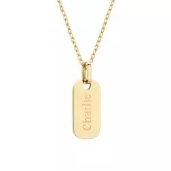Collier petite plaque à personnaliser