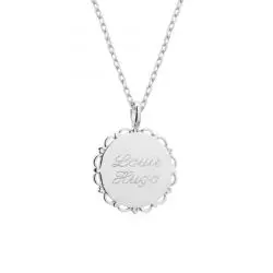 collier argent 925 médaille à graver