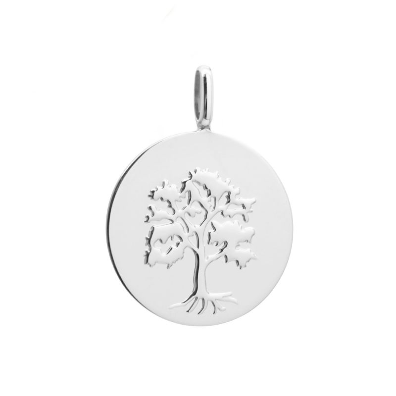 Médaille arbre de vie argent personnalisable