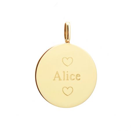 Médaille Plaque à Graver - Plaqué Or | La Boutique des Chrétiens