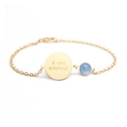 Chain Medal Bracelet - Blue...