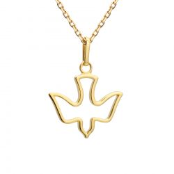 Necklace - Dove - Gold-Plated