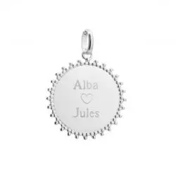 Pendentif soleil argent personnalisable