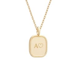 Collier médaille coussin à graver