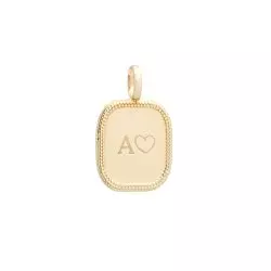 pendentif à graver plaqué