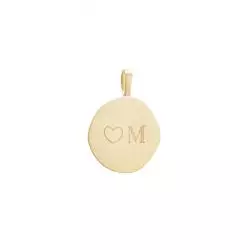 Petite médaille mate plaqué or à graver