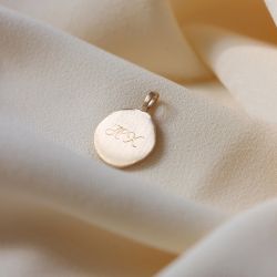 Pendentif plaqué or mat personnalisé