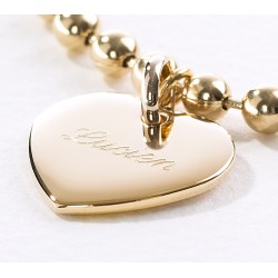 engravable chain bracelet gold plated