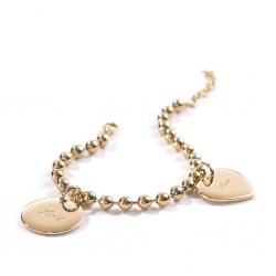 chain bracelet medal to engrave gold plated