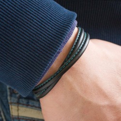 Personalised men's steel bracelet