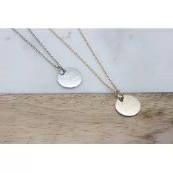 Collier Petite Médaille à graver - Argent