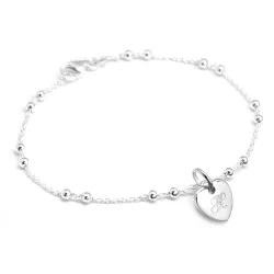 Bracelet Chaine Perlée Argent à graver