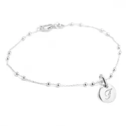 Bracelet Chaine Perlée - Argent