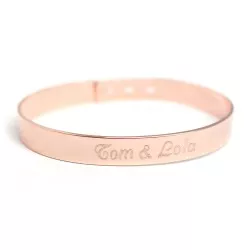 Wide bangle - Rose Gold Plated