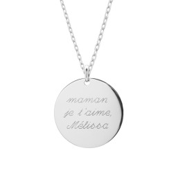 engraved sterling silver necklace