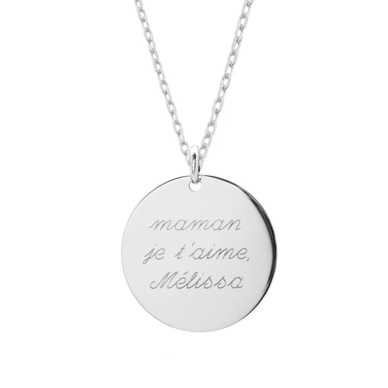 engraved sterling silver necklace