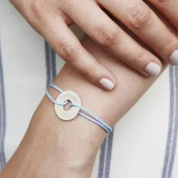 Bracelet cible femme personnalisé argent