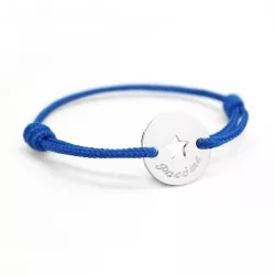 Personalised cord bracelet sterling silver