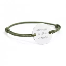 bracelet cordon à personnaliser en argent