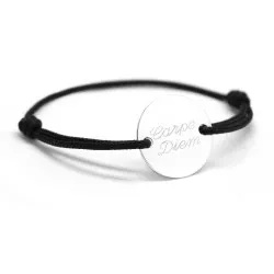 bracelet cordon à graver en argent