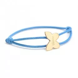 Bracelet personnalisé plaqué or papillon