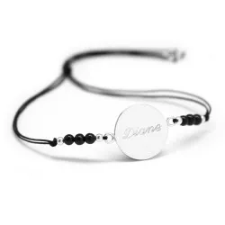 Bracelet médaille personnalisé argent