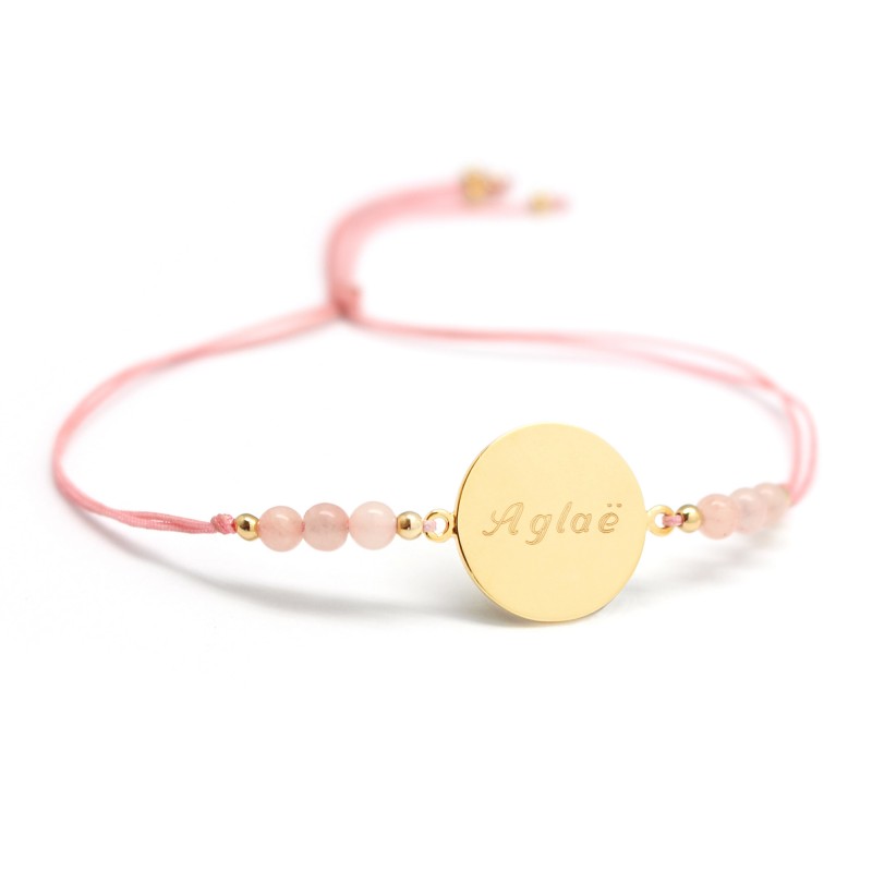 Medal And Beads Charm Bracelet For Woman Gold Plated