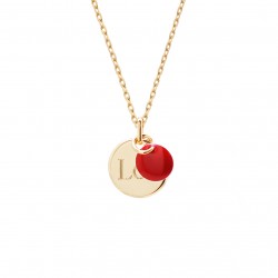 Small Medal Pendant - Red...