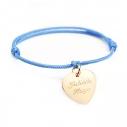 Bracelet coeur personnalisé plaqué or