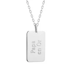 Engraved dog tag "papa en...