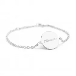 Bracelet chaine médaille personnalisé en argent