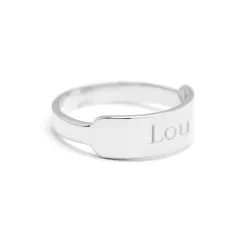 bague personnalisée prénom argent
