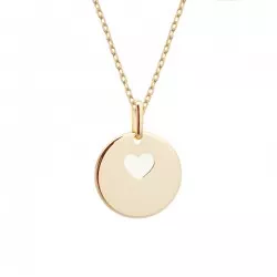 collier médaille coeur enfant à graver plaqué or