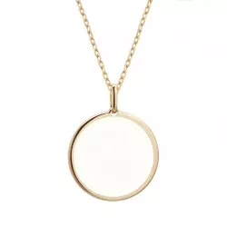 Collier médaille à graver plaqué or