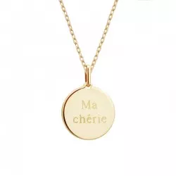 collier médaille coeur à personnaliser plaqué or