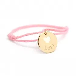 Bracelet médaille coeur personnalisé